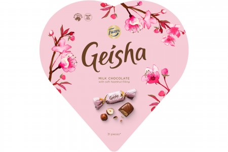 Geisha Chocolate Pralines Heart Box 225g